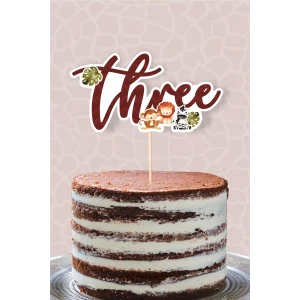 Safari Pastel THREE (3) Pasta Süsü *Kalın Kağıt