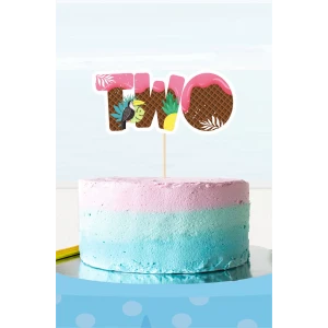 Summer Yaz Temalı TWO (2) Pasta Süsü *Kalın Kağıt