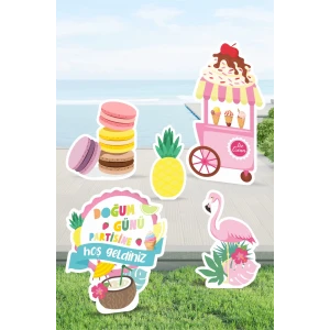 Summer Yaz Temalı Doğum Günü * Ayaklı Pano Seti