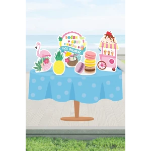 Summer Yaz Temalı Doğum Günü * Masa Üstü Set (Kağın Kağıt)
