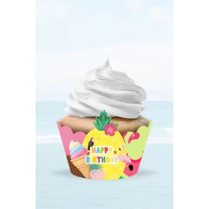Summer Yaz Temalı Cupcake Sargısı 8li