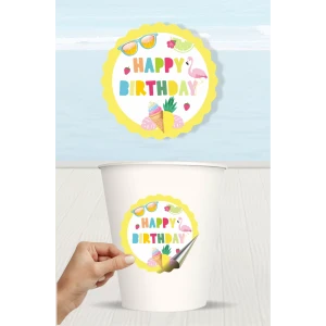 Summer Yaz Temalı Sticker 20li * Yapışkanlı Kağıt