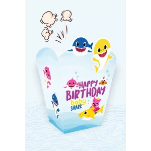Baby Shark Temalı Popcorn Kutusu (mısır) 8li