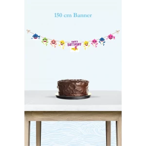 Baby Shark Temalı Büyük Banner *Kalın Kağıt 150cm