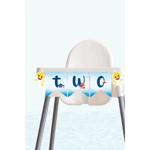 Baby Shark Temalı TWO Banner *Kalın Kağıt