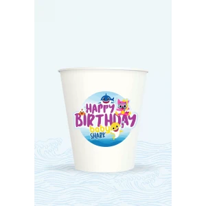 Baby Shark Temalı Sticker (Etiket) 20li * Yapışkanlı Kağıt