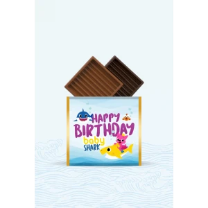 Baby Shark Temalı Çikolata Sargısı 20li