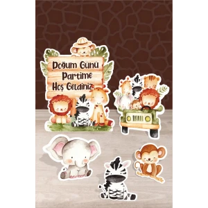 Safari Pastel Ayaklı Pano Seti