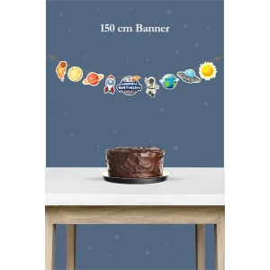 Uzay Temalı Büyük Banner *Kalın Kağıt 150cm