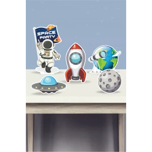 Uzay Temalı Doğum Günü Masa Üstü Set (Kağın Kağıt)