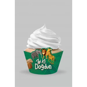 Safari Konsepti Cupcake Sargısı 8li