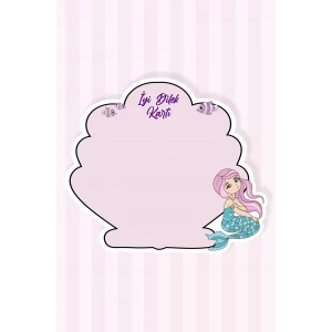 Deniz Kızı Dilek Kartı 20li *Kalın Kağıt