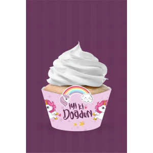 Unicorn Konsepti Cupcake Sargısı 8li