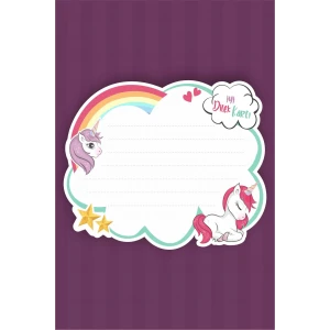 Unicorn Temalı Dilek Kartı 20li *Kalın Kağıt