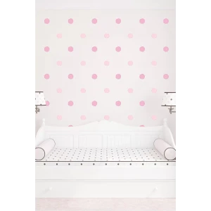 Pembe Puantiyeler Duvar Sticker 200 Adet