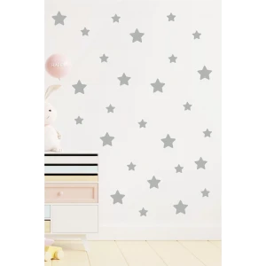 Gri Yıldızlar Duvar Sticker 200 Adet