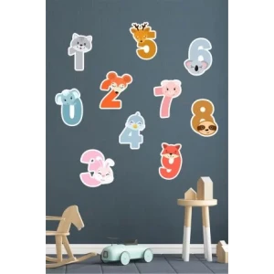 Sayılar Eğitici Duvar Sticker 70x100 cm