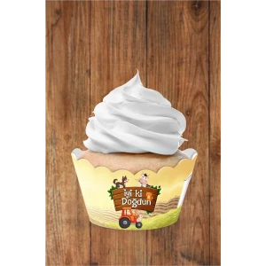 Çiftlik Konsepti Cupcake Sargısı 8li