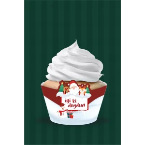 Kış Konsepti Cupcake Sargısı 8li