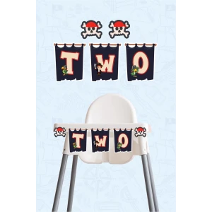 Korsan Konsepti Doğum Günü * TWO Banner (Kalın Kağıt)