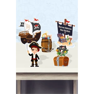 Korsan Konsepti Doğum Günü * Masa Üstü Set (Kağın Kağıt)