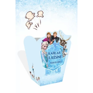 Frozen Karlar Ülkesi Popcorn (mısır) Kutusu *8li Doğum Günü