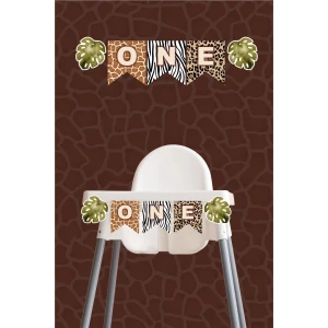 Safari Hayvanları Pastel *ONE banner *Kalın Kağıt