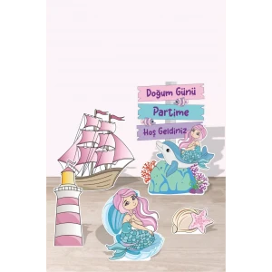 Deniz Kızı Ayaklı Pano Seti