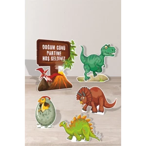 Dinozor Konseptli Ayaklı Pano Seti