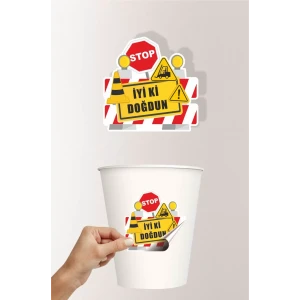 İş Makinaları Sticker (Yapışkanlı Etiket) 20li