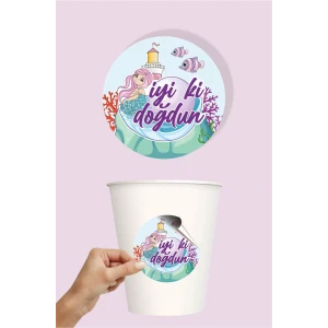 Deniz Kızı Sticker 20li ** Yapışkanlı Kağıt