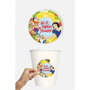 Pamuk Prenses Sticker (Etiket) ** Yapışkanlı Kağıt