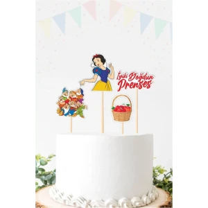 Pamuk Prenses İyi ki Doğdun Pasta Süsü - * Kalın Kağıt