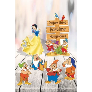 Pamuk Prenses Ayaklı Pano Seti (Masa Üstü) ** Kalın Kağıt