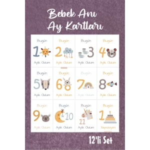 Bebek Aylık Fotoğraf Çekim Anı Kartı ( ART )