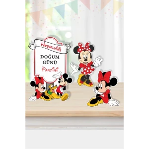 Minnie Mouse Ayaklı Pano Seti (Masa Üstü) *Kalın Kağıt