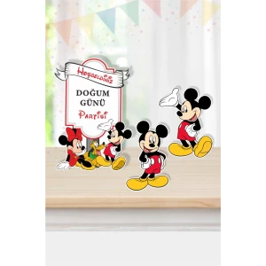 Mickey Mouse Ayaklı Pano Seti  (Masa Üstü) *Kalın Kağıt