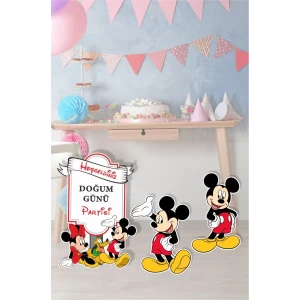 Mickey Mouse Ayaklı Pano Seti