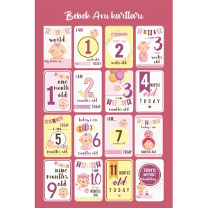 Kız Bebek 16 lı Anı Kartları ( Babygirl Lovely )