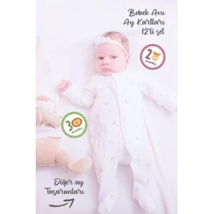 Bebek Aylık Fotoğraf Çekim Anı Kartı ( AnimalsHnd )
