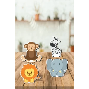 Safari Hayvanlar Masaüstü Ayaklı Pano Seti ( Masaüstü Ayaklı Dekor Pano )