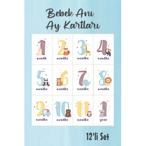 Bebek Aylık Fotoğraf Çekim Anı Kartı ( Forest )