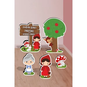 Kırmızı Başlıklı Kız Konseptli Ayaklı Pano Seti