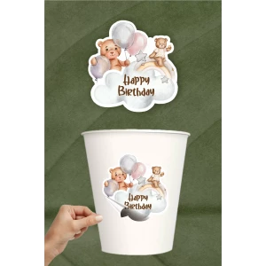 Ayıcık Sticker (Etiket) ** Yapışkanlı Kağıt