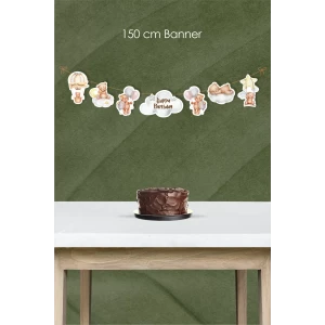 Ayıcık Temalı Büyük Banner *Kalın Kağıt 150cm