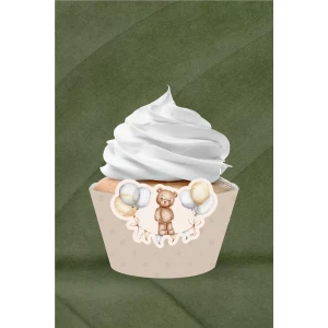 Ayıcık Temalı Cupcake Sargısı 8li