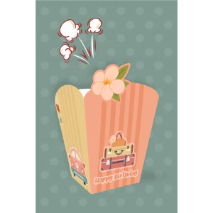 Good Vibes Temalı *Popcorn (mısır) Kutusu *8li Paket