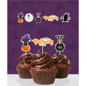Cadılar Bayramı Halloween Cupcake Süsü 20li