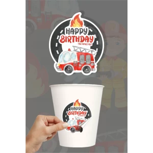 İtfaiye Sticker (Etiket) ** Yapışkanlı Kağıt
