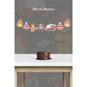 İtfaiye Temalı Büyük Banner *Kalın Kağıt 150cm